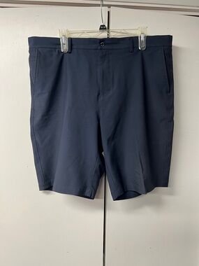 Men's Flat-Front Navy Performance Shorts